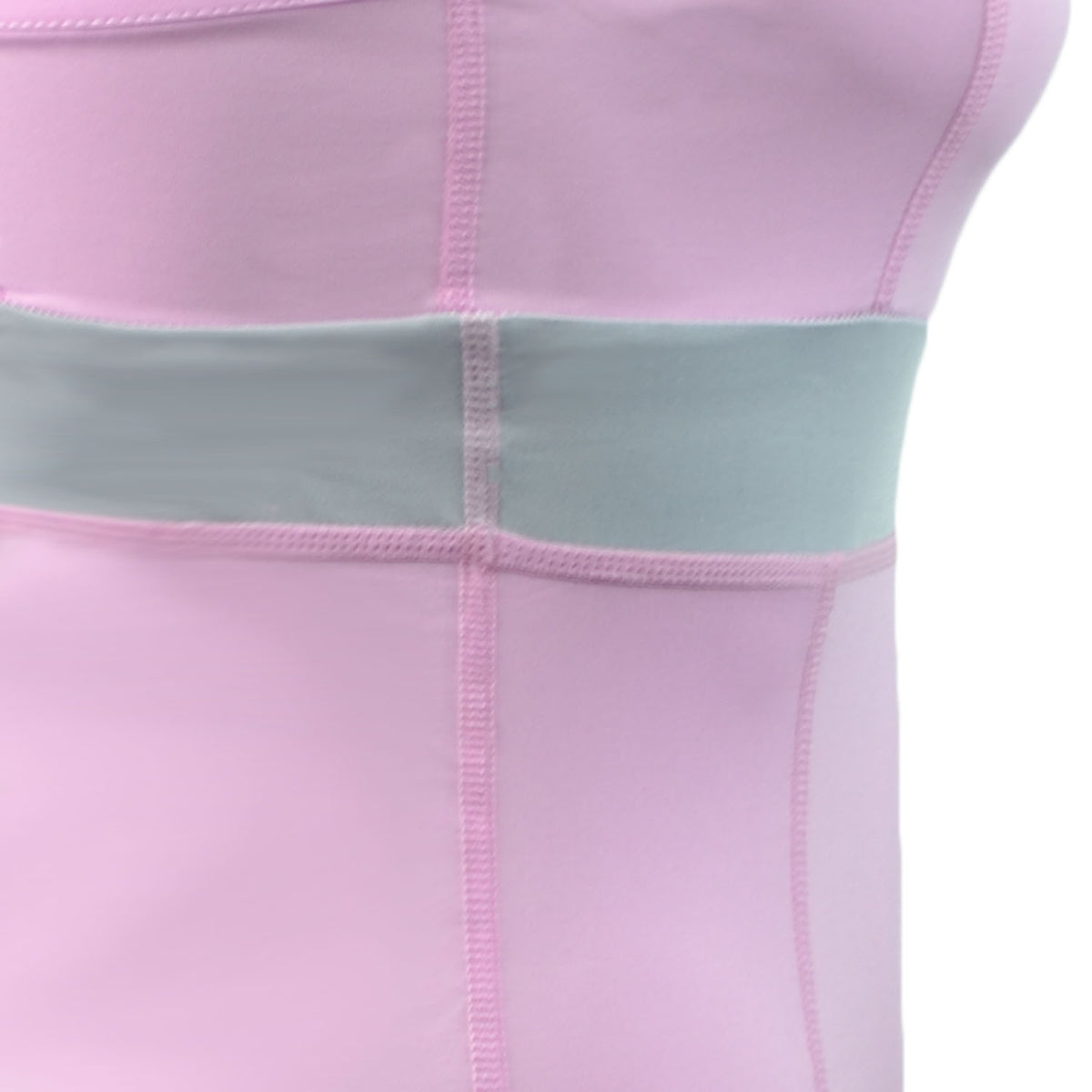 RunFlyte Women's Chakra II Tank Top - Fitted - Moisture Wicking - Light Pink/Grey
