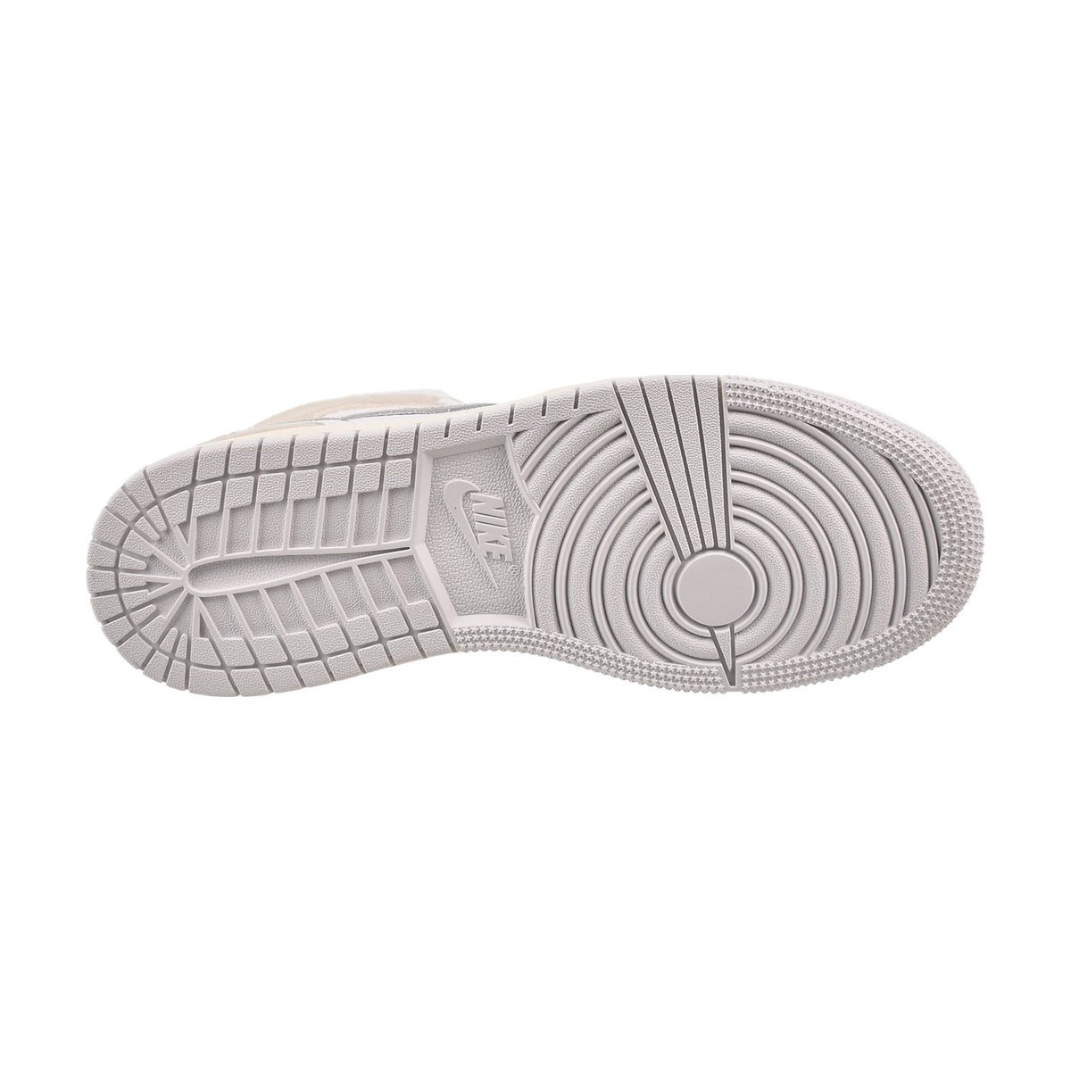 Air Jordan 1 Mid SE Craft Big Kids' Shoes White-Tech Grey-Sail