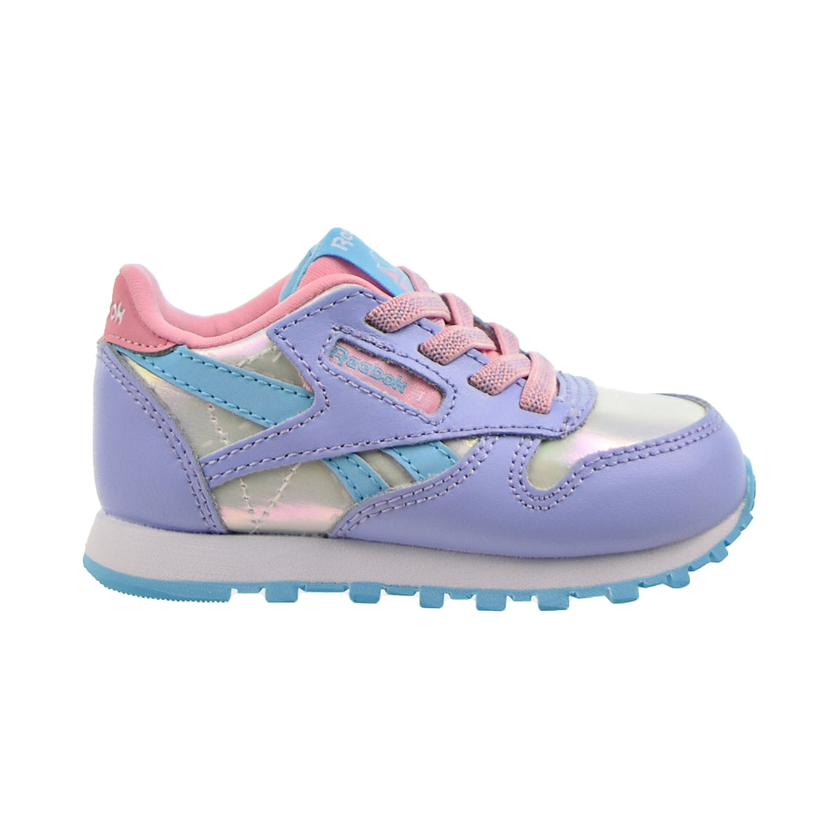Reebok Leather Toddler's Shoes Glow-Digital Blue-Pink