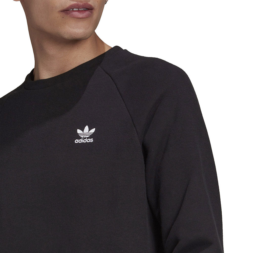 Adidas Adicolor Trefoil Black Sweatshirt Essentials Crewneck Men\'s