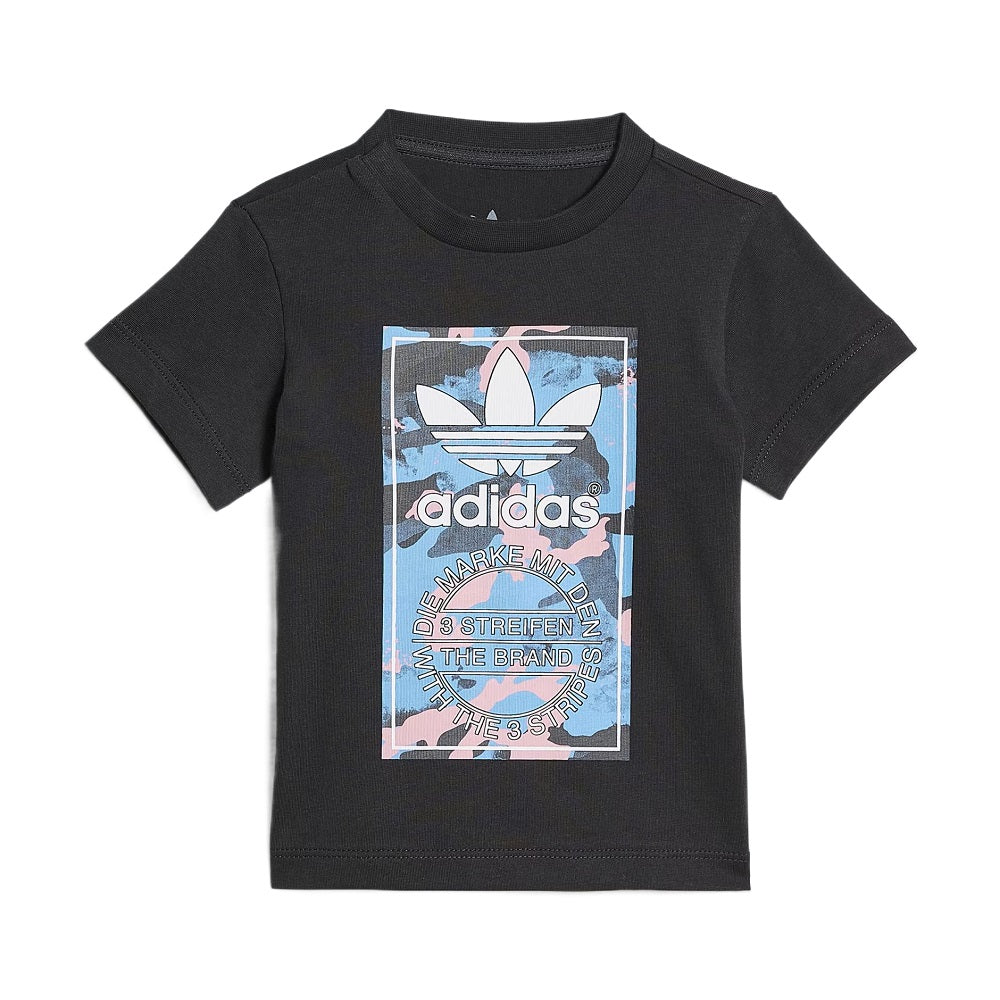 Adidas Camo Infants Shorts Tee Set Black | T-Shirts