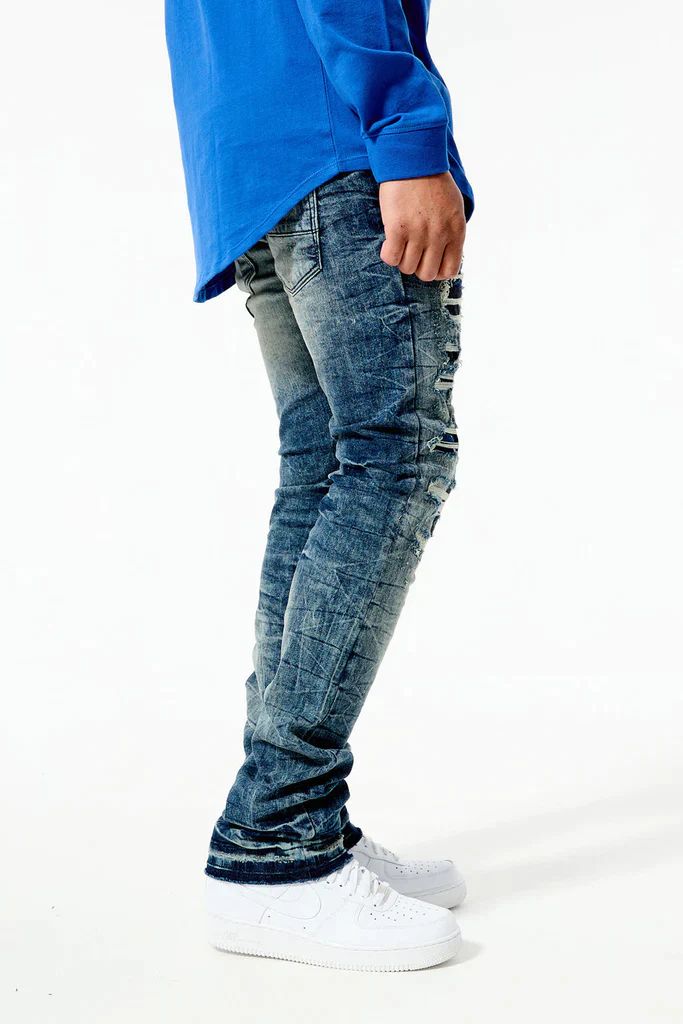 Jordan Craig Martin Stacked Tribeca Twill Denim Men's Pants Studio Blue