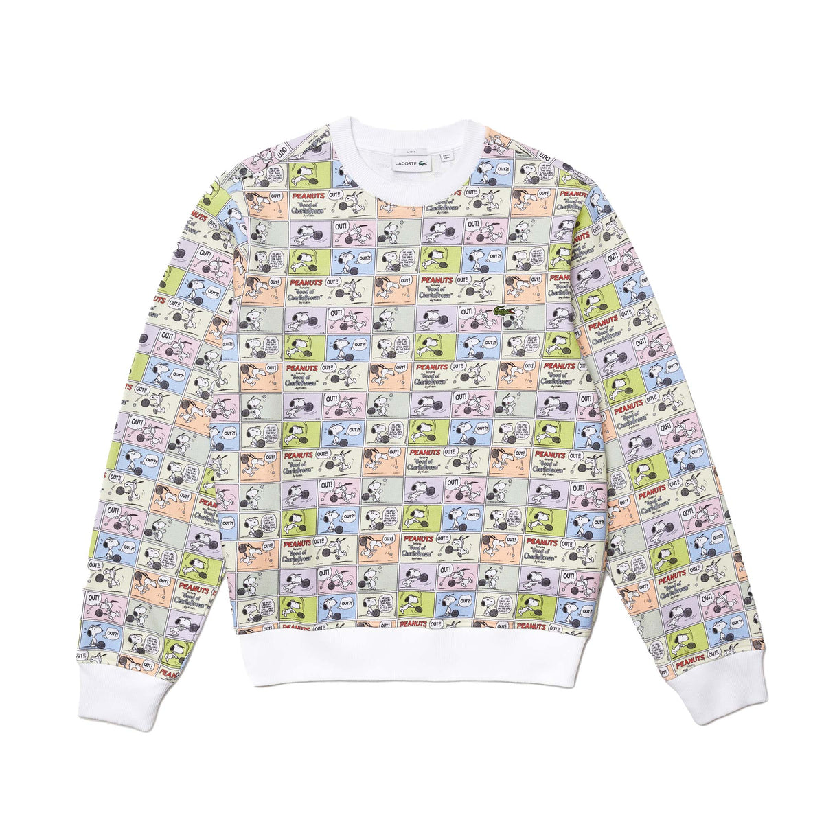 Lacoste X Peanuts Snoopy Crew Neck Organic Cotton Unisex Sweatshirt Wh
