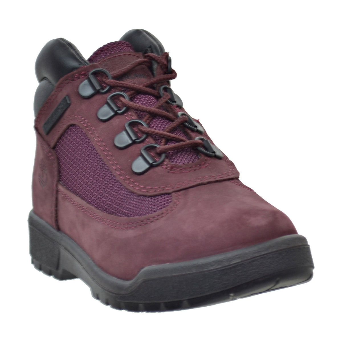 Maroon timberland on sale field boots