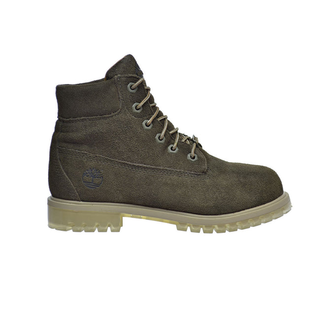 Timberland 6 Inch Big Kid's TPU Outsole Waterproof Suede Premium Boots Green
