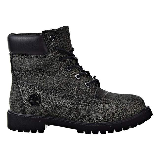 Timberland 6 Inch Premium Juniors Boots Gray Earth Helcore Leather