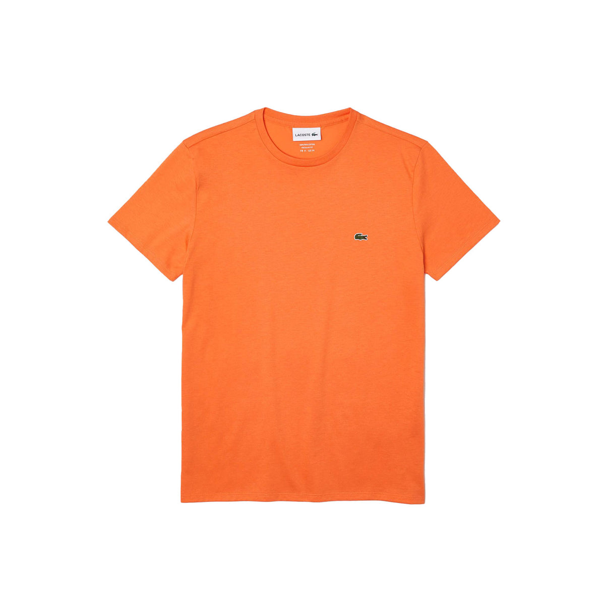 Lacoste Men's Crew Neck Pima Cotton Jersey T-shirt Orange