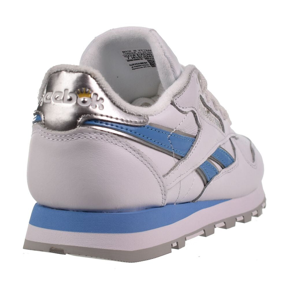Reebok x Angel Reese Classic Leather Women's Shoes Silver/Always Blue/White 100213073