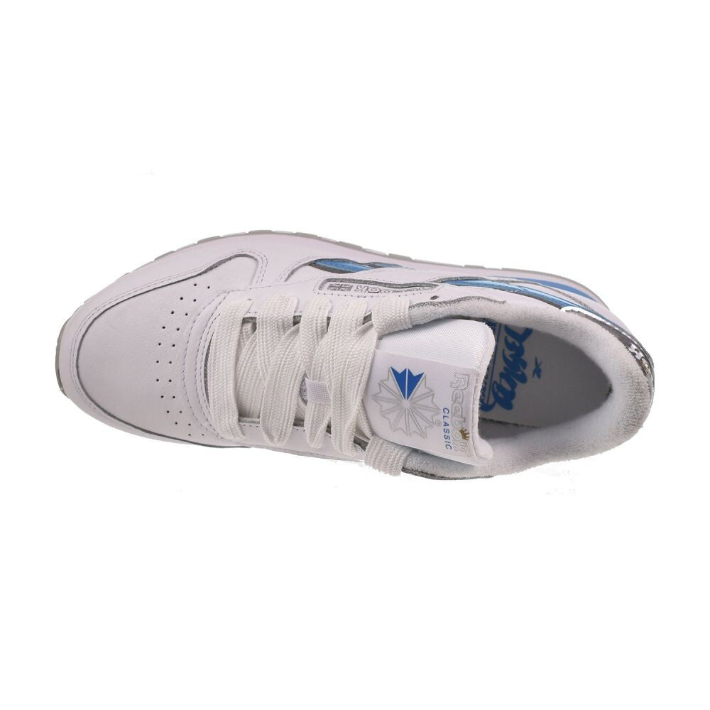Reebok x Angel Reese Classic Leather Women's Shoes Silver/Always Blue/White 100213073