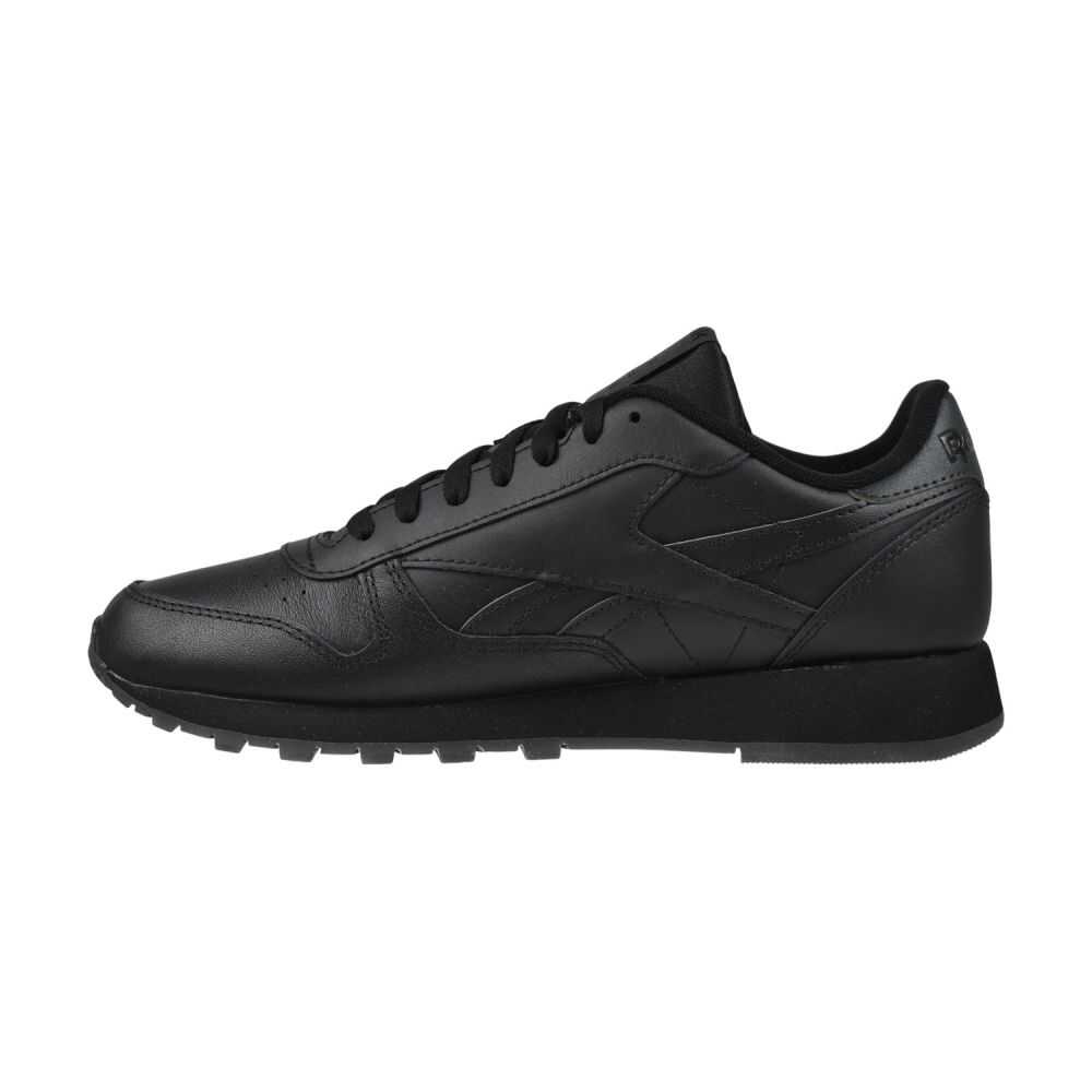 Reebok Classic Leather Men's Shoes Black/Black/Grey 100243913