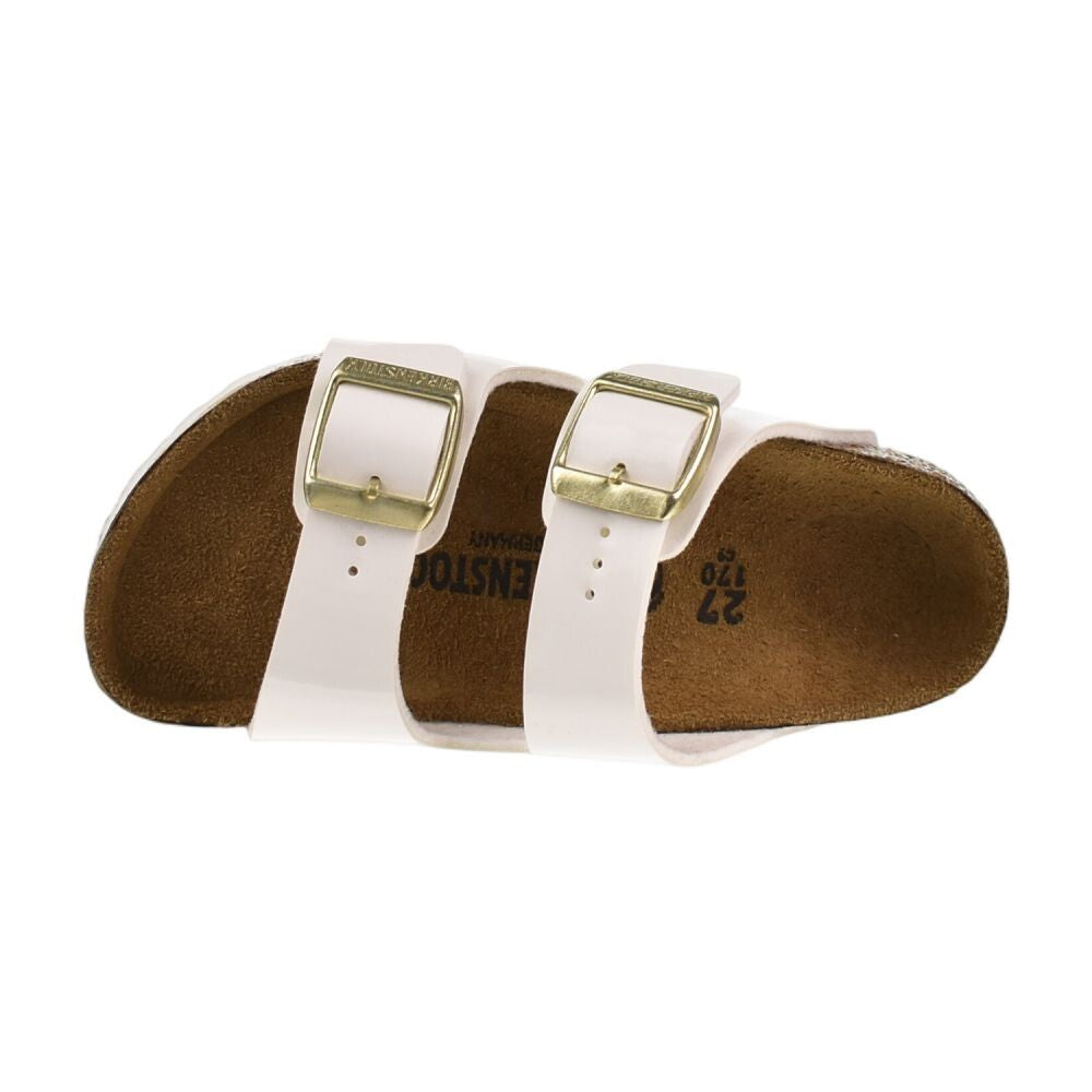 Birkenstock Arizona BS Little Kids' Sandals Patent White 1027150
