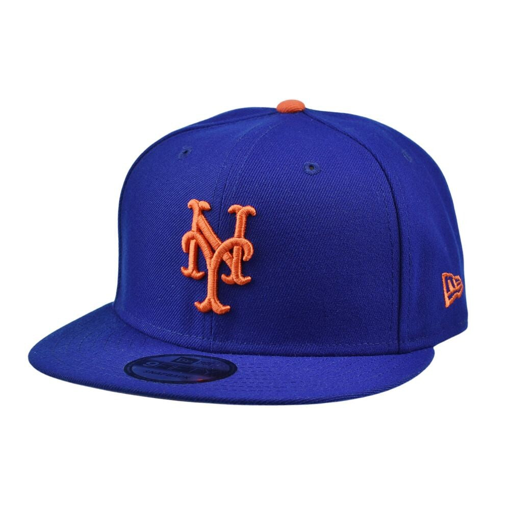 New Era 9Fifty New York Mets Basic Men's Snapback Hat Royal Blue 11591027 (OS)
