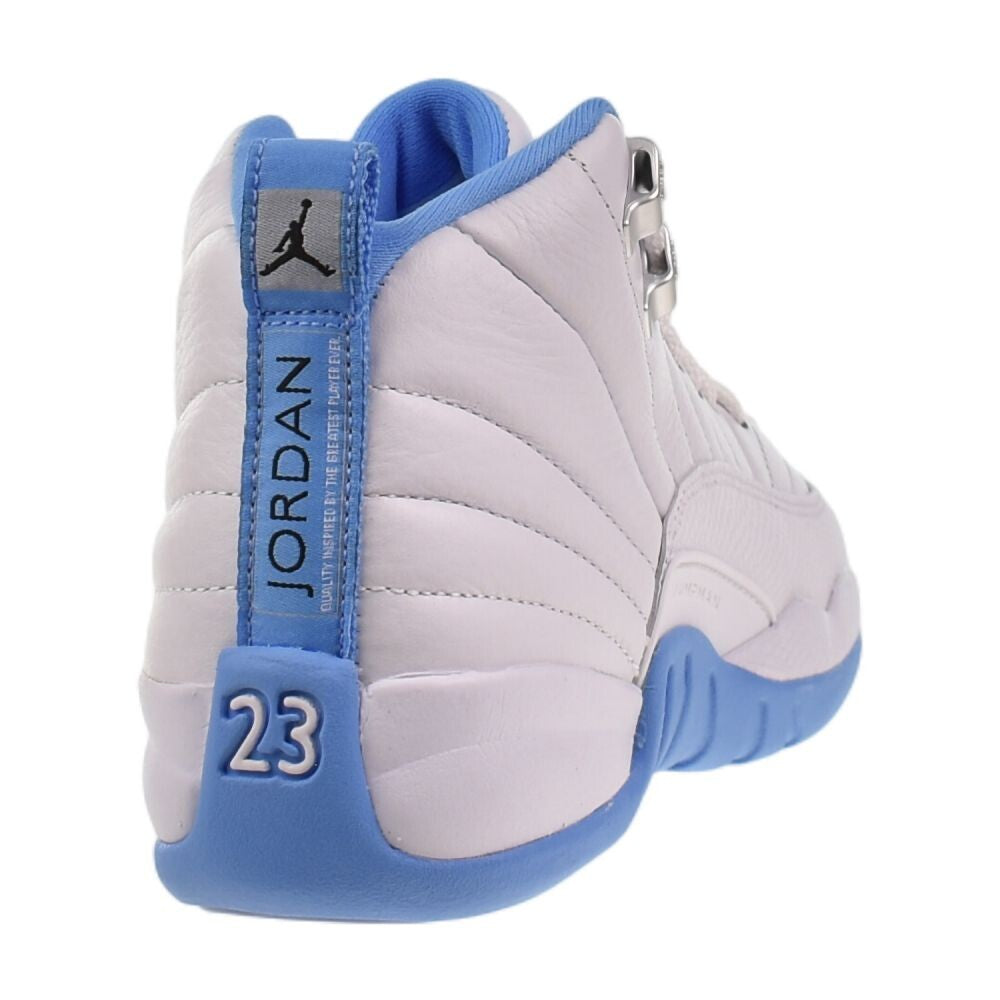 Air Jordan 12 Retro (GS) "Melo" Big Kids' Shoes White/ Blue 153265-112