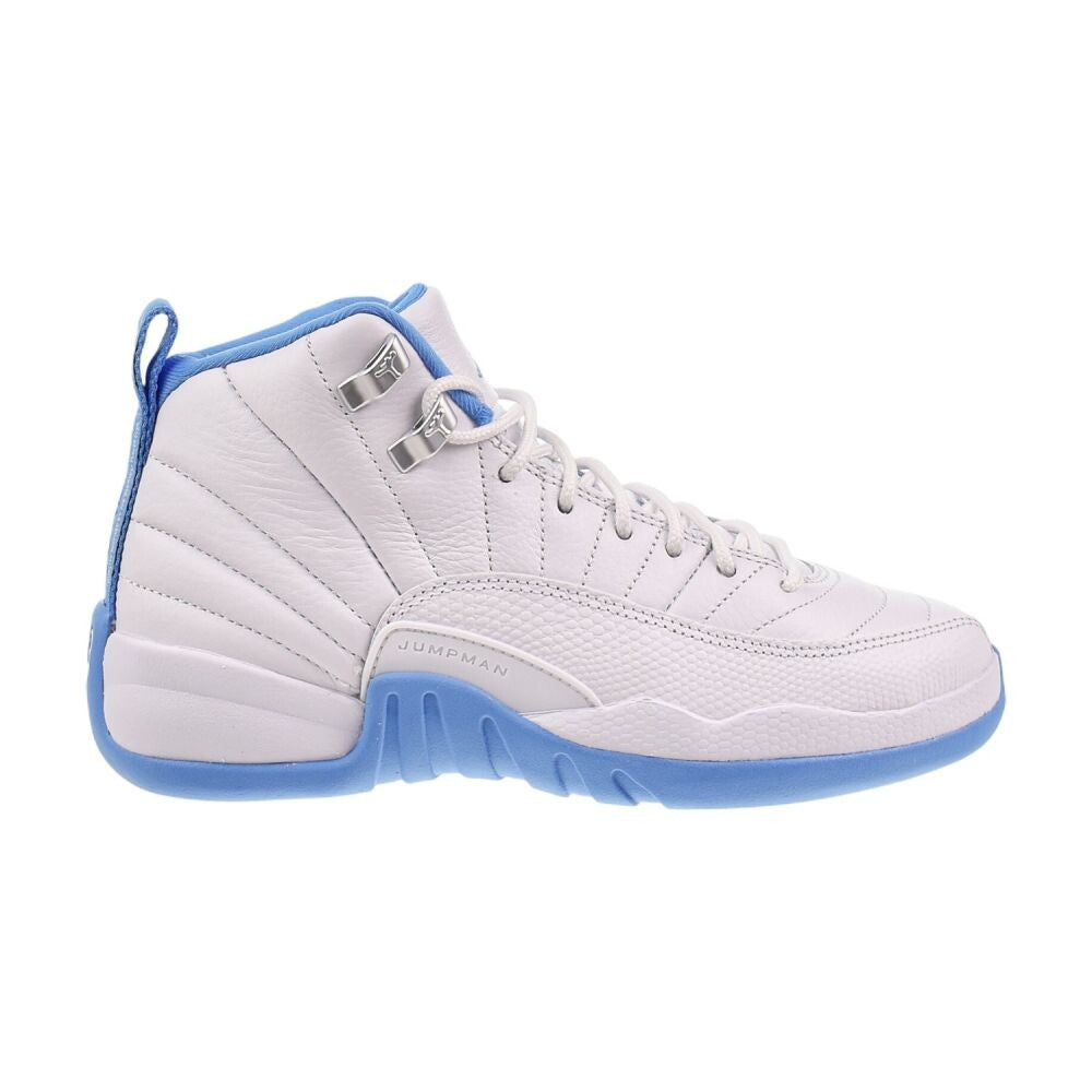 Air Jordan 12 Retro (GS) "Melo" Big Kids' Shoes White/ Blue 153265-112