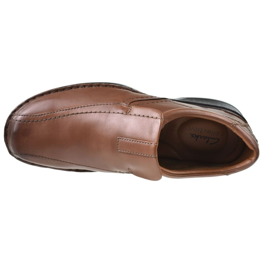 Clarks Escalade Step (Wide) Men's Shoes Brown Leather 26113919-W