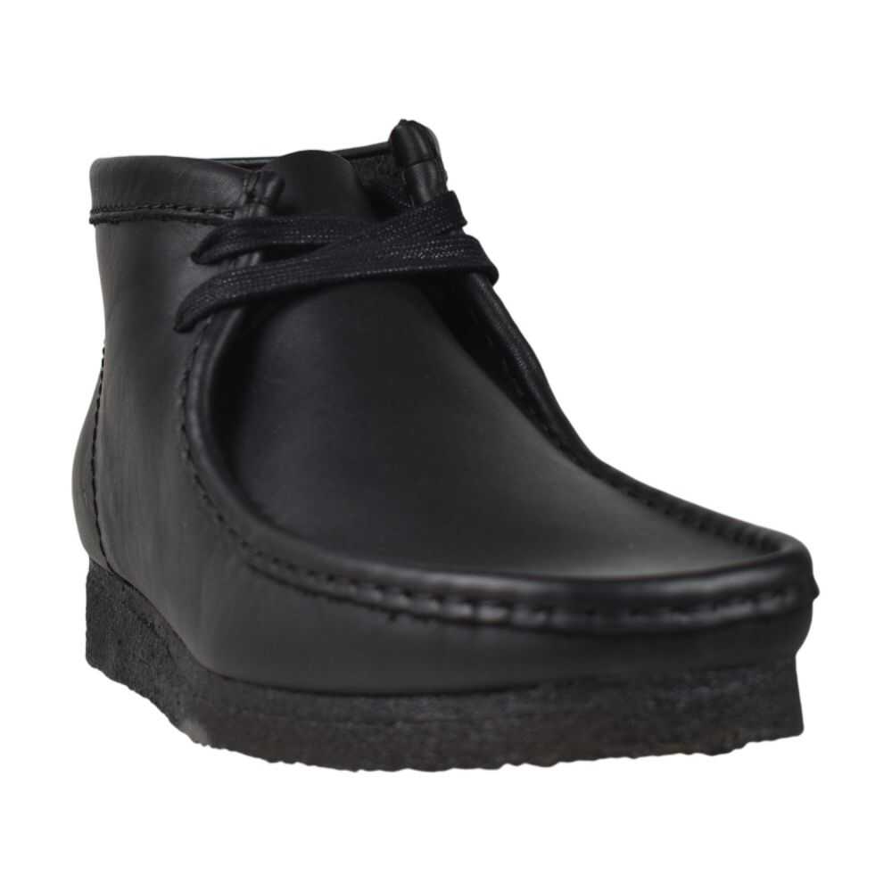 Clarks Wallabee Boot Men's Shoes Black Leather 26155512