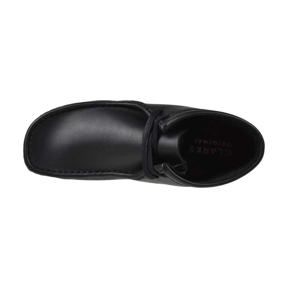 Clarks Wallabee Boot Men's Shoes Black Leather 26155512