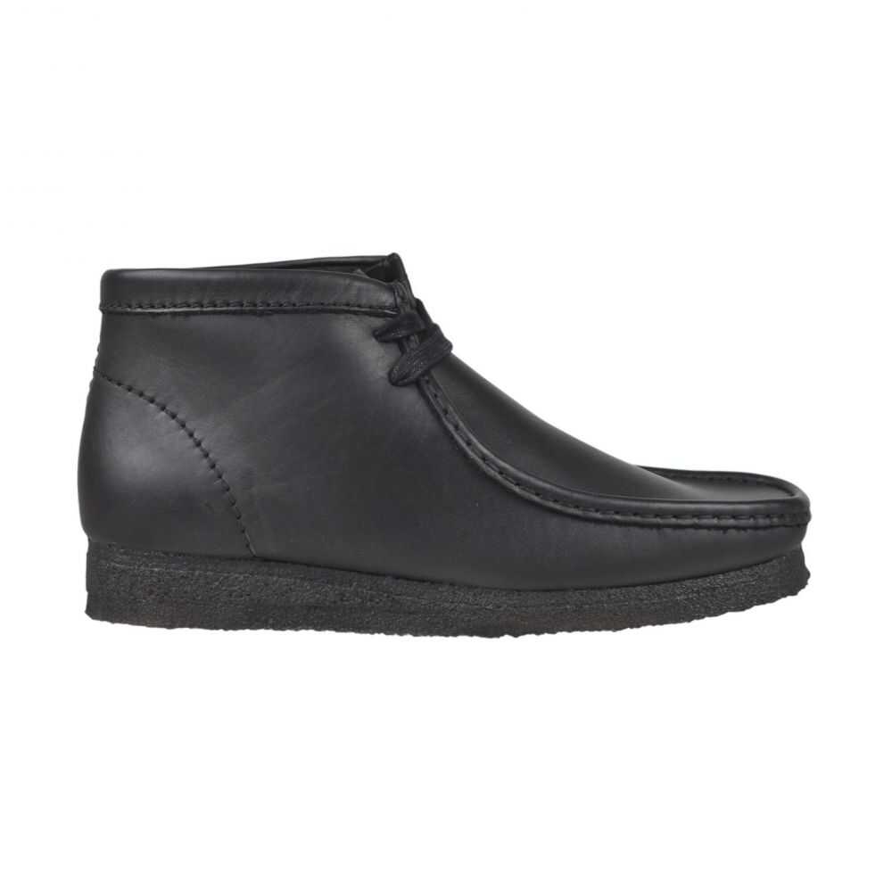 Clarks Wallabee Boot Men's Shoes Black Leather 26155512