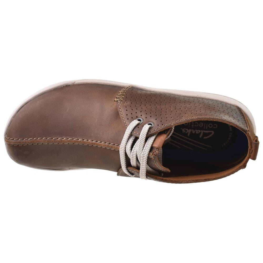 Clark’s Men’s Drift Way Seam Brown Leather‎ Shoes, Size 71/2 M, NWT Mens Flexway 2Eye Brown Nubuck Boat Shoe | Clarks main image 4