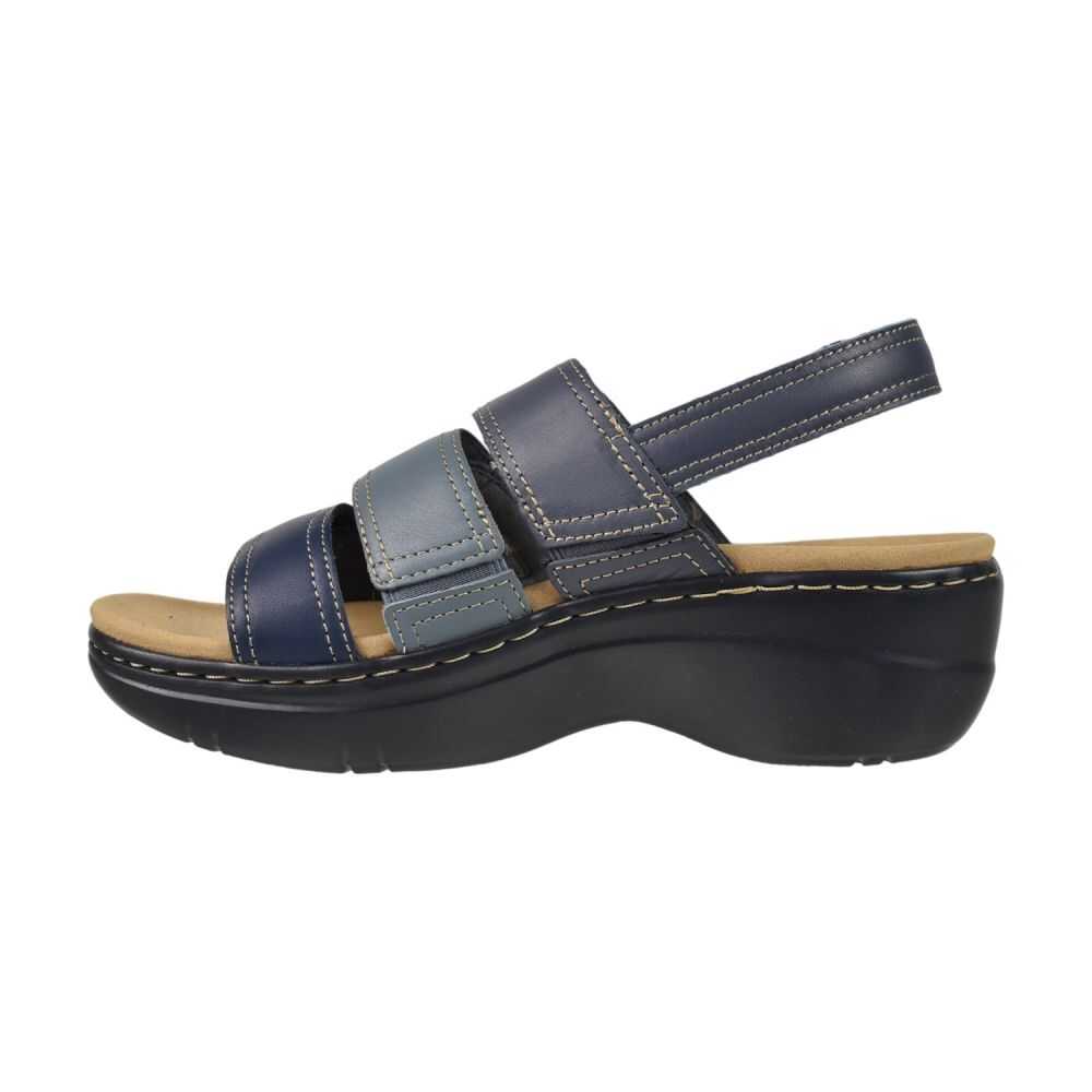 Clarks Merliah2 Bali Women's Sandals Navy Combi  26181715