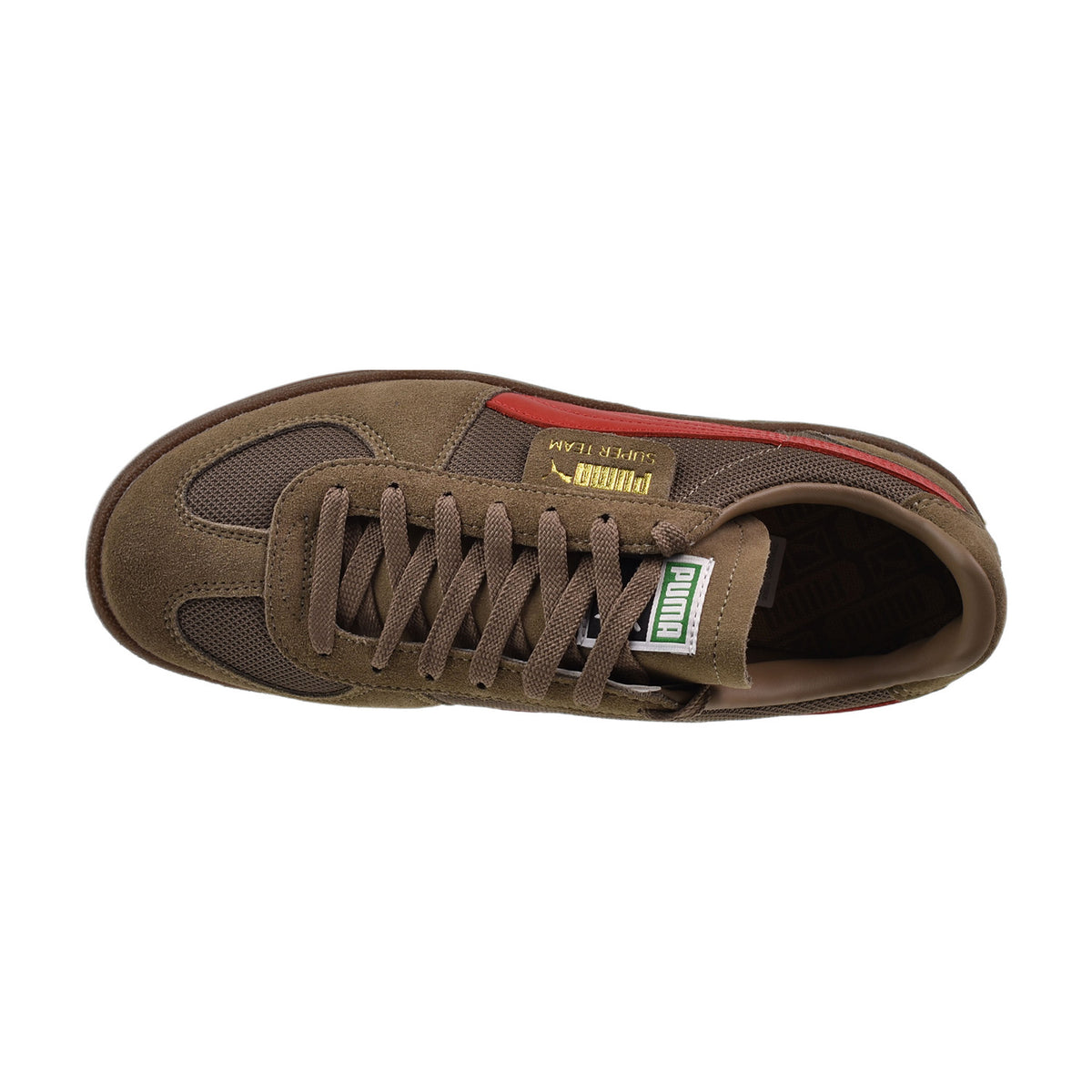 Puma Super Team OG Men's Shoes Totally Taupe Red