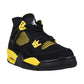 Jordan 4 Retro (GS) "Thunder" Big Kids Shoes Black/White-Yellow 408452-017