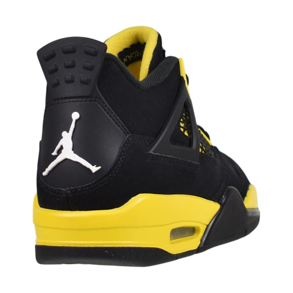 Jordan 4 Retro (GS) "Thunder" Big Kids Shoes Black/White-Yellow 408452-017