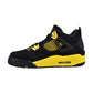 Jordan 4 Retro (GS) "Thunder" Big Kids Shoes Black/White-Yellow 408452-017