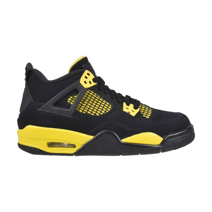 Jordan 4 Retro (GS) "Thunder" Big Kids Shoes Black/White-Yellow 408452-017
