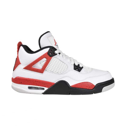 Air Jordan 4 Retro Big Kids' Shoes White/Black/Fire Red 408452-161