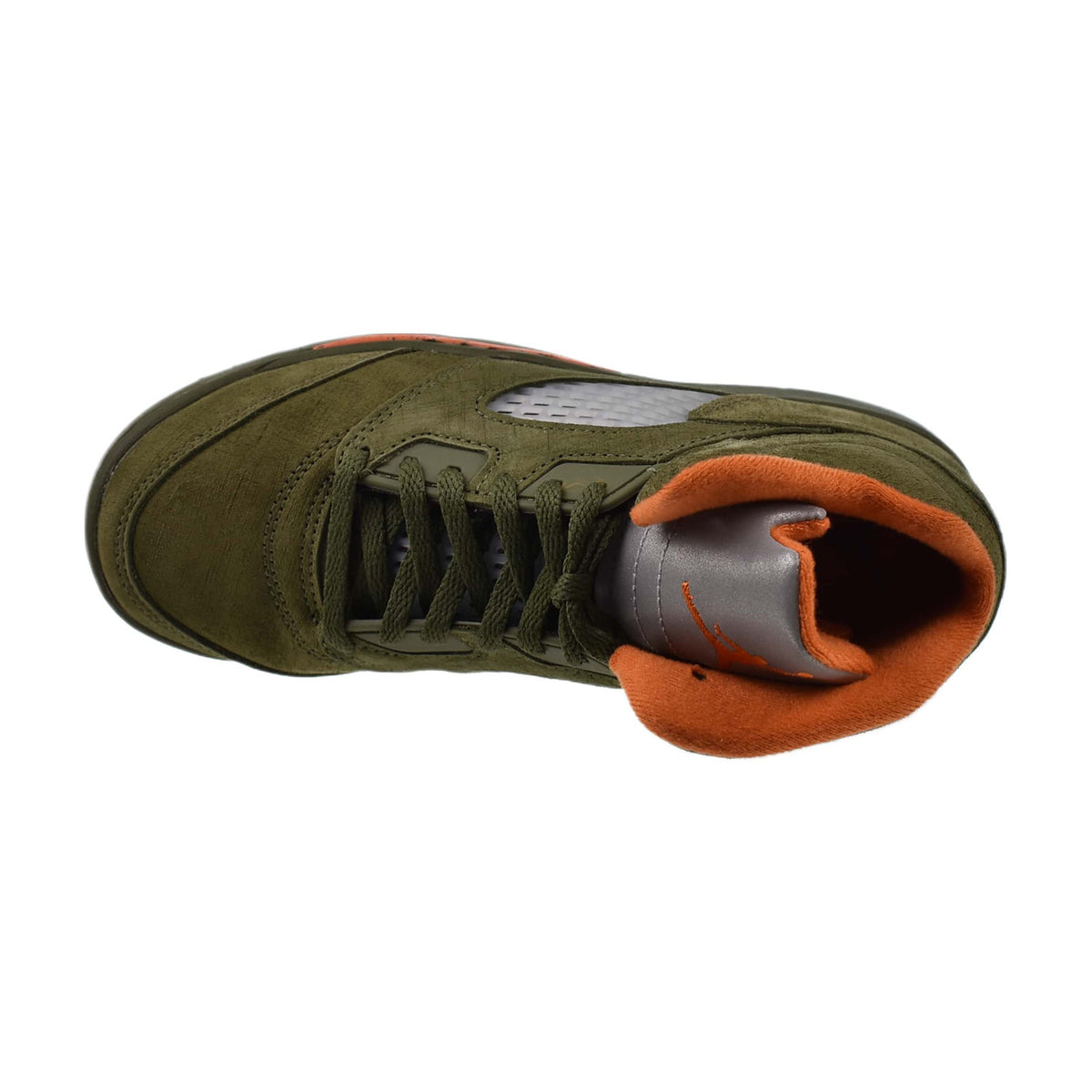 Air Jordan 5 Retro (PS) Little Kids' Shoes Olive Army-Solar Orange