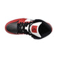 Jordan 1 Mid Men's Shoes Black/Black-Gym Red  554724-069