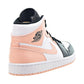 Air Jordan 1 Mid "Crimson Tint" Mens Shoes White-Arctic Orange 554724-133