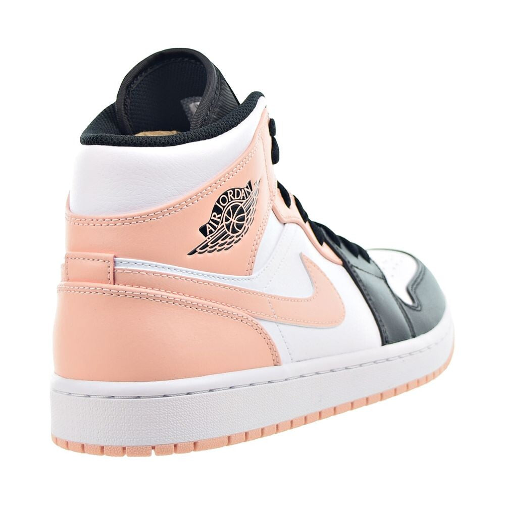 Air Jordan 1 Mid "Crimson Tint" Mens Shoes White-Arctic Orange 554724-133