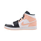 Air Jordan 1 Mid "Crimson Tint" Mens Shoes White-Arctic Orange 554724-133