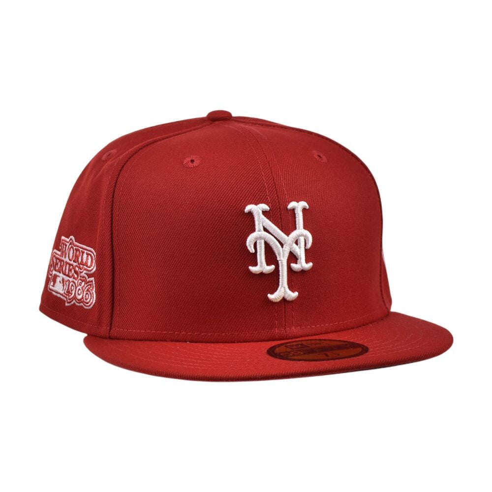 New Era NY Mets World Series 1986 59Fifty Men's Hat Scarlet 60398910
