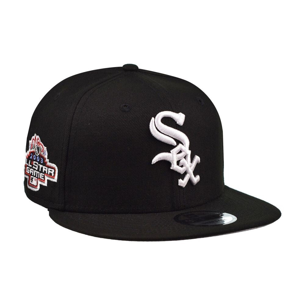 New Era White Sox 9Fifty EG Side Patch Men's Hat Black 60400853 (OS)