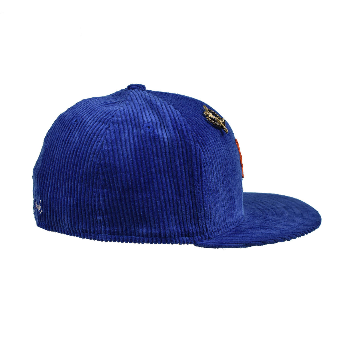 New Era New York Mets Letterman Pin Corduroy 59Fifty Men's Fitted Hat Royal Blue