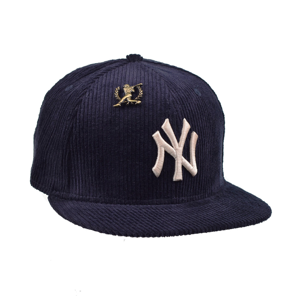 New Era New York Yankees Letterman Pin Corduroy 59Fifty Men's Fitted Hat Navy