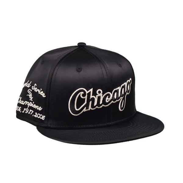New Era Chicago White Sox "Satin Script" 9Fifty Men's Snapback Hat Black