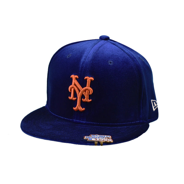 New Era MLB New York Mets Velvet Visor Clip 59Fifty Men's Fitted Hat Royal Blue