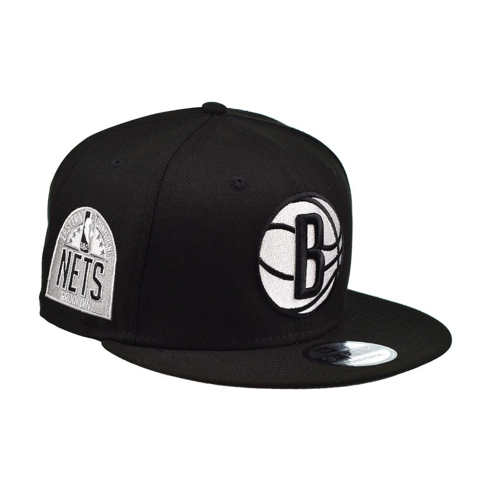 New Era Side Patch 9Fifty Snapback Men's Hat Black-White 60567899