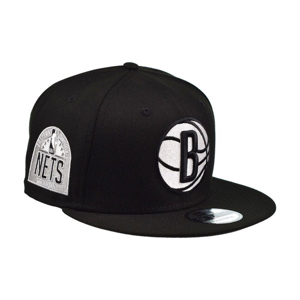 New Era Side Patch 9Fifty Snapback Men's Hat Black-White 60567899