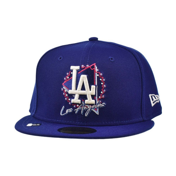 New Era Neon LA Dodgers Glow-In-The-Dark Men's Fitted Hat Blue 60625891