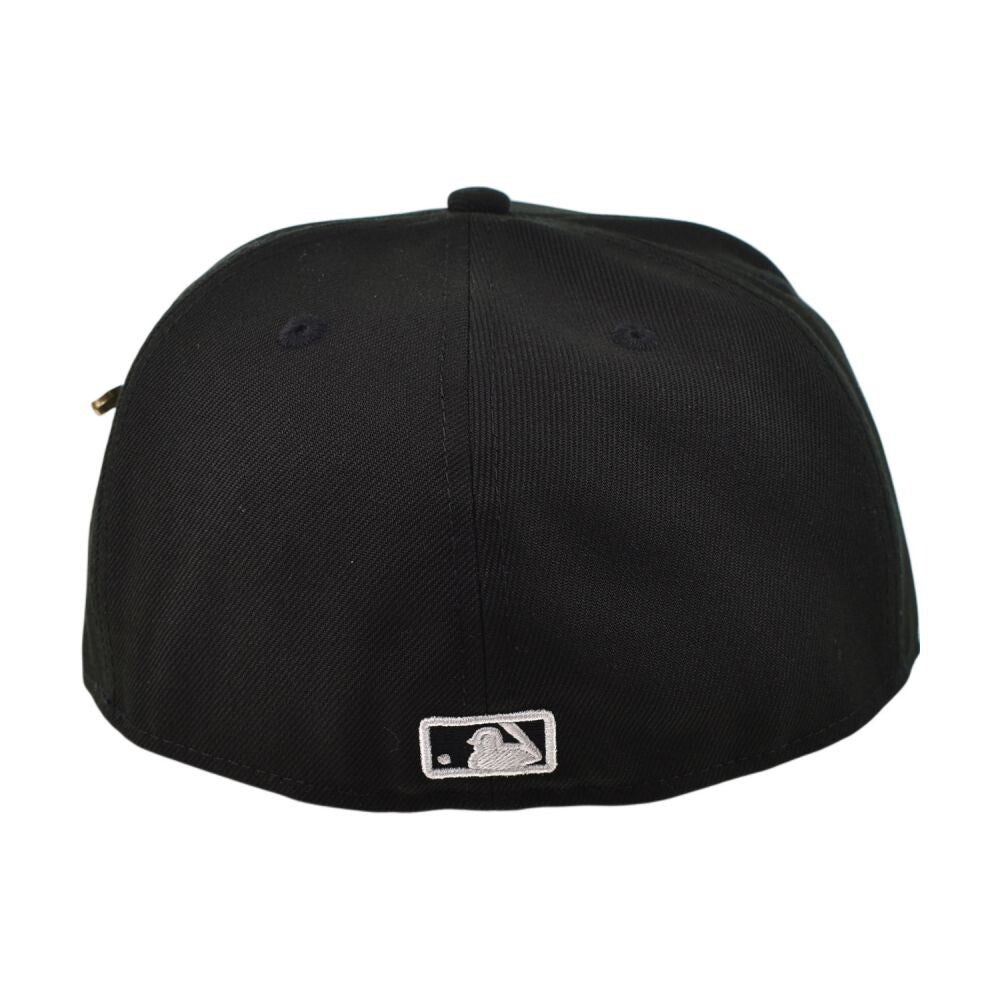 New Era Script Safety Pin Pittsburgh Pirates Mens Fitted Hat Black 60668864
