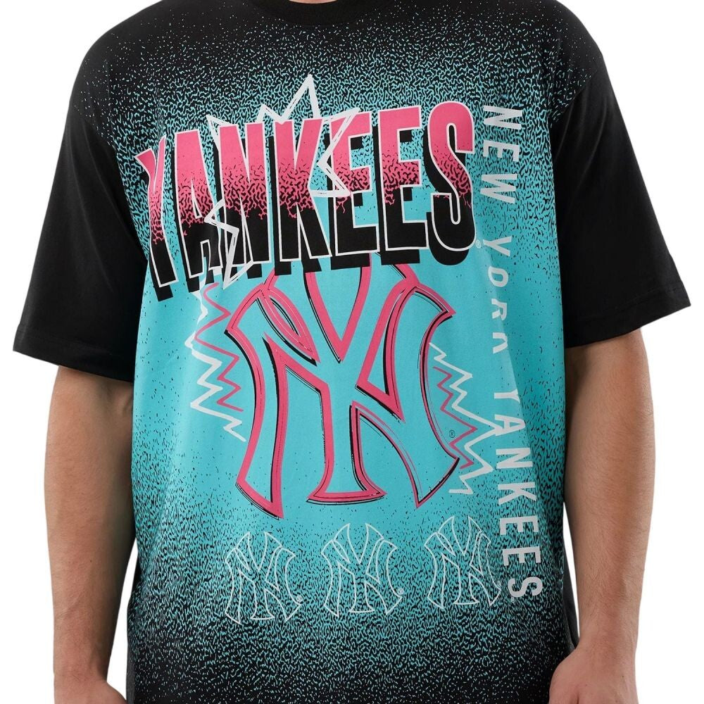 New Era New York Yankees Grafitti Men's T-Shirt Black/Blue/Pink 60676339