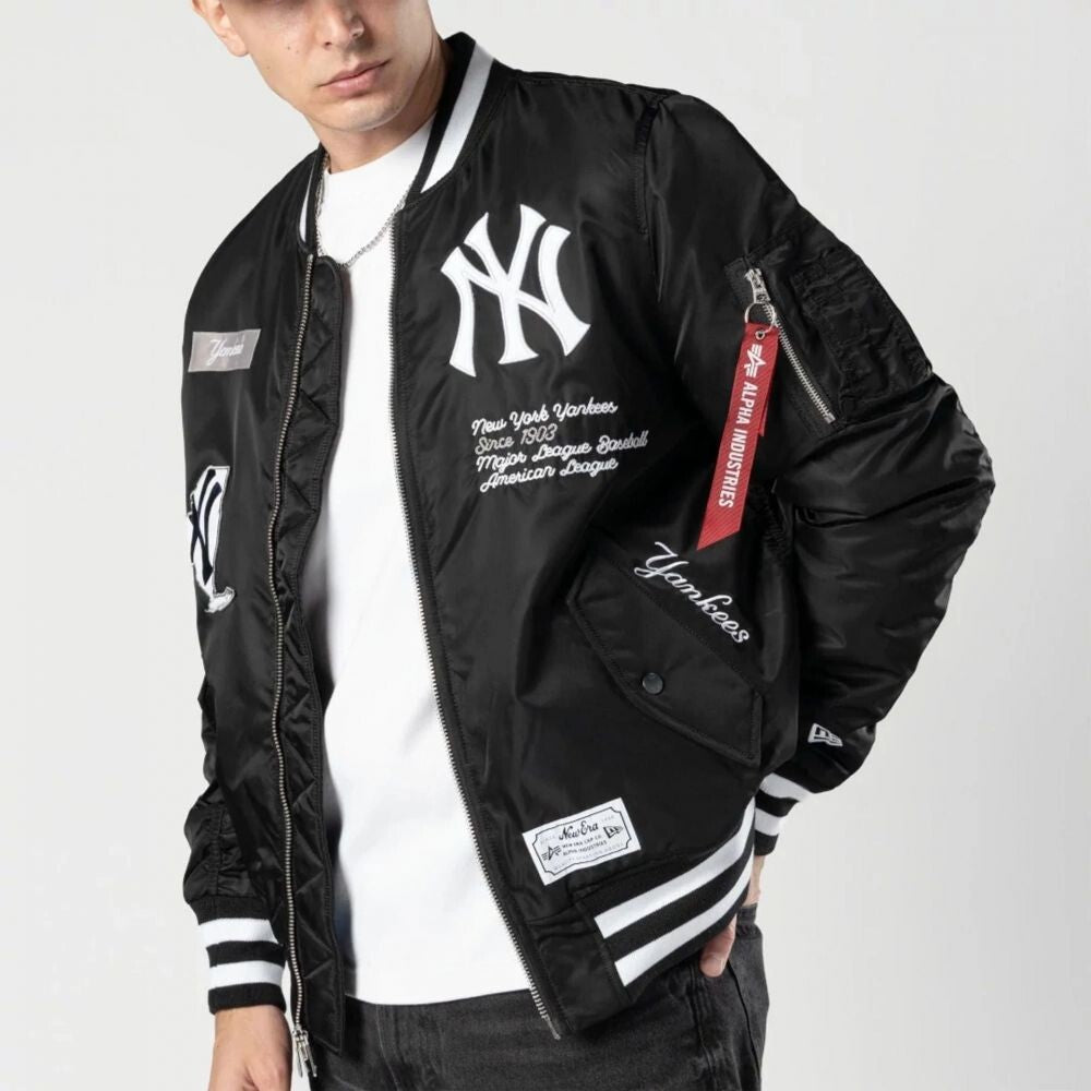 New Era NY Yankees X Alpha X Bomber Men's Jacket Black 60747974