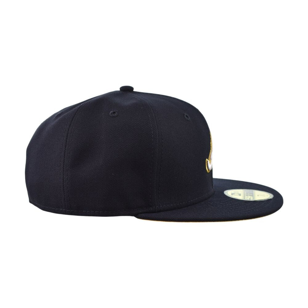 New Era Atlanta Braves 59ifty Men's Fitted Hat Navy/Gold 60750701