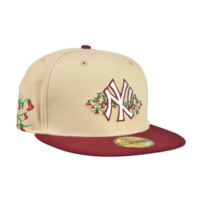 New Era NY Yankees Chile Copihue Flower Men's Fitted Hat Tan 60768699