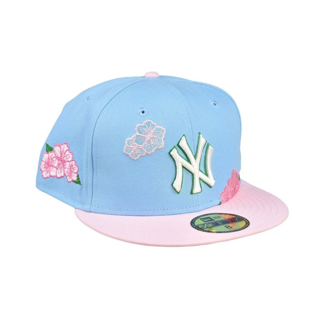 New Era NY Yankees Bayahibe Flower Men's Fitted Hat Sky Blue/Pink 60768754